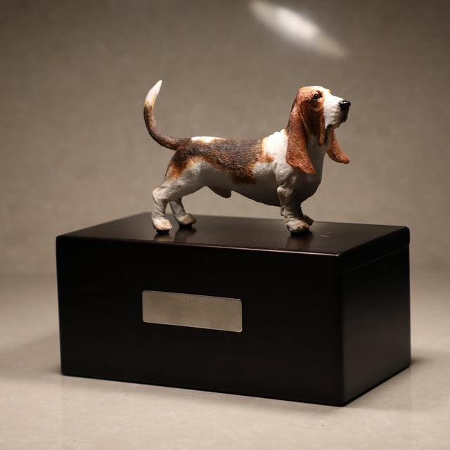 Basset Dog Sculpture Pet Urn